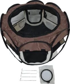 Dailyibed Opvouwbare Puppyren - Bruin - 115x115x58 Cm - Incl. Draagtas - Incl. Voederbak 24 Dailyibed Opvouwbare Puppyren - Bruin - 115x115x58 Cm - Incl. Draagtas - Incl. Voederbak -Huisdier Verkoop 1005x1200 1
