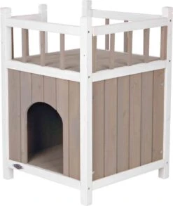 Trixie Kattenhuis Cat's Home Met Balkon Grijs / Wit - 45X65X45 CM 7 Trixie Kattenhuis Cat's Home Met Balkon Grijs / Wit - 45X65X45 CM -Huisdier Verkoop 1010x1200 5