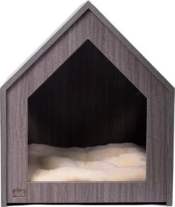 Hondenbench Van Hout - Inclusief Foam Hondenbed - M - Antraciet - 49x49x59cm -Huisdier Verkoop 1012x1200 4