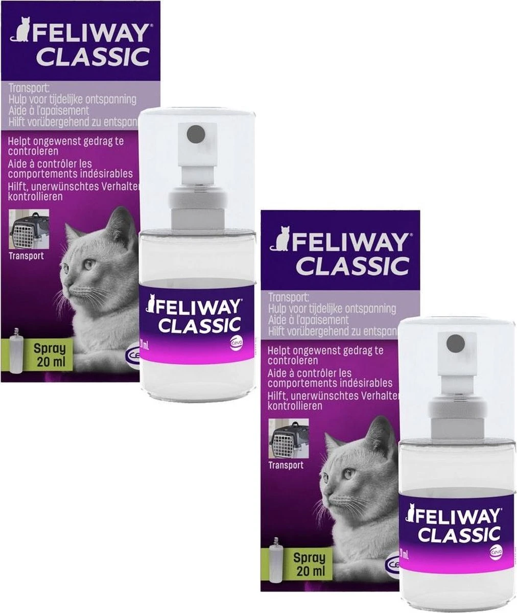 Feliway Anti-Stress Spray Kat - Anti Stressmiddel - 2 X 20 Ml 4 Feliway Anti-Stress Spray Kat - Anti Stressmiddel - 2 X 20 Ml - Afbeelding 2