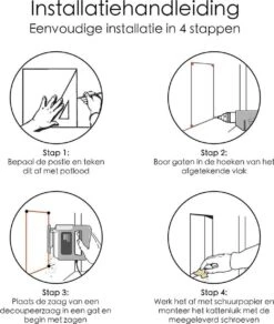 Merkloos Kattenluik - Inclusief Tunnel - 4 Vergendelingsstanden - Wit - Waterdicht - 23 X 25 X 5.5 Cm -Huisdier Verkoop 1014x1200 6