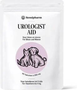 Sensipharm Urologist Aid Voor Kat, Hondje, Cavia, Konijn - Bij Blaasontsteking, Blaasgruis, Struviet, Oxalaat & Nierstenen - 90 Tabletten à 250 Mg