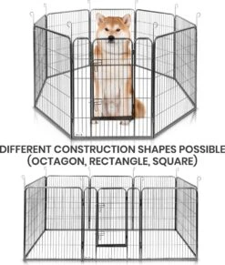 MaxxPet Puppyren - Hondenbench - Hondenren- Puppyren Met 8 Kennelpanelen - Staal -80 X 100 Cm Ø 210 Cm -Huisdier Verkoop 1020x1200 2