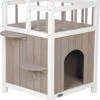 Trixie Kattenhuis Cat's Home Met Balkon Grijs / Wit - 45X65X45 CM -Huisdier Verkoop 1026x1200 7