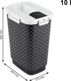 Rotho Voedselcontainer CODY - Voeropslag - 10l - Zwart -Huisdier Verkoop 1051x1200 1