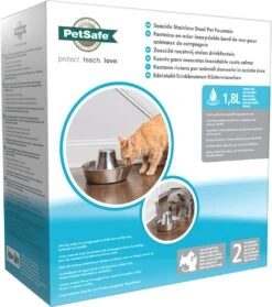PetSafe® Seaside Stainless Steel Pet Fountain - RVS Drinkfontein Voor Katten En Kleine Honden - Water Borrelt Zacht Over De Toren - Door Het Design Van Alle Kanten Bereikbaar - 1,8 Liter - PetSafe Seaside -Huisdier Verkoop 1061x1200 6