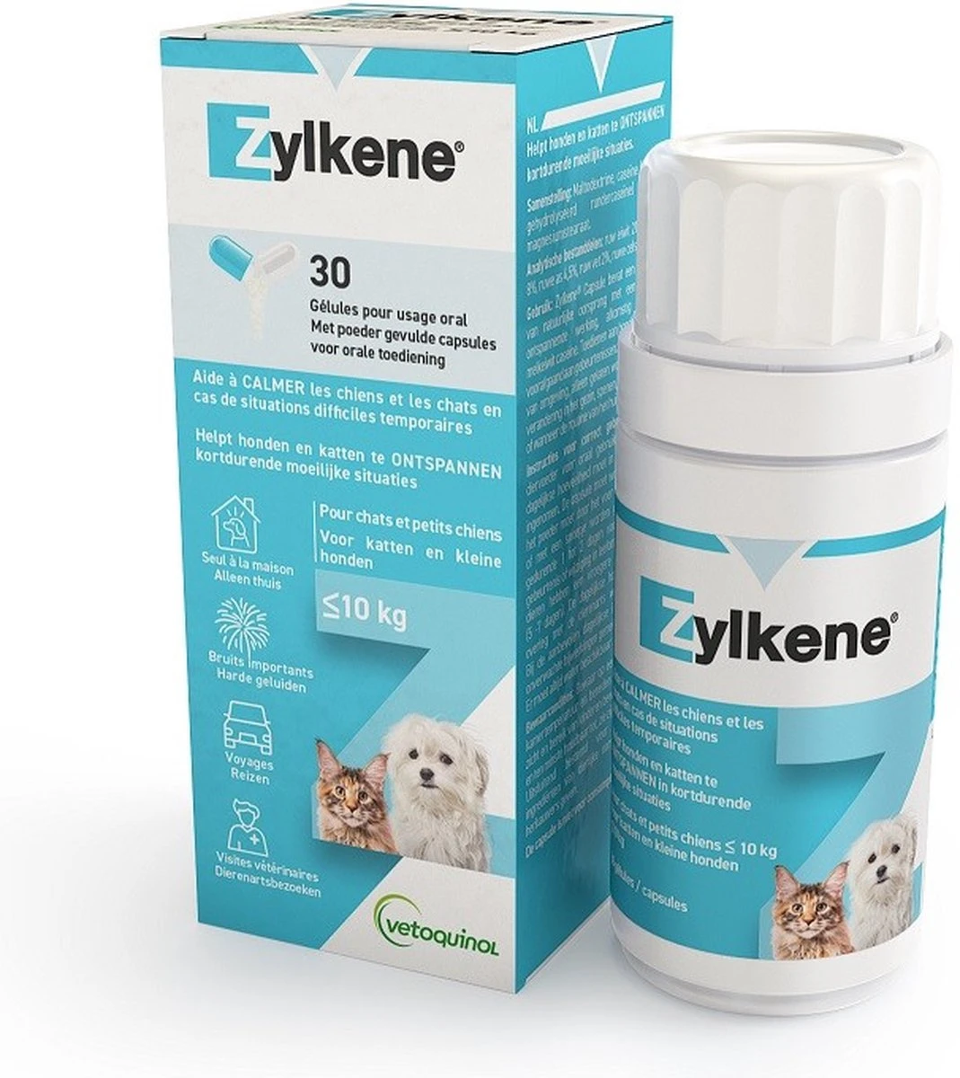 Zylkene Capsules 75 Mg (30 Stuks) - Voor Kat & Kleine Hond 3 Zylkene Capsules 75 Mg (30 Stuks) - Voor Kat & Kleine Hond