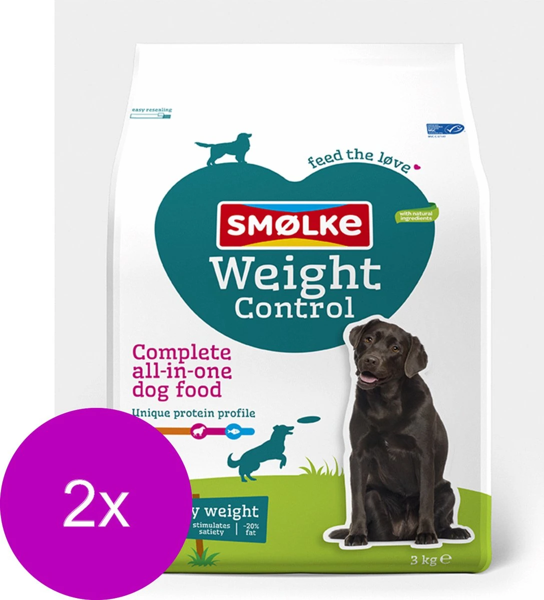 Smolke Weight Control - Hondenvoer - 2 X 3 Kg 6 Smolke Weight Control - Hondenvoer - 2 X 3 Kg - Afbeelding 4
