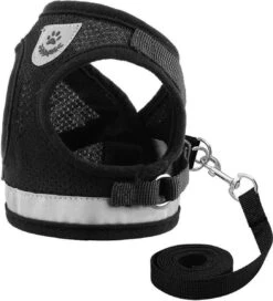 Hondentuig, Hondenharnas Met Hondenriem – Reflecterend - Zwart – Maat M (borst 35-40 Cm) -Huisdier Verkoop 1089x1200