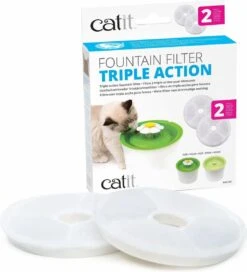 Catit Filters Triple Action 2 Pack - Kanttendrinkbak - 4 X 14.5 X 17.5 Cm Wit -Huisdier Verkoop 1089x1200 6