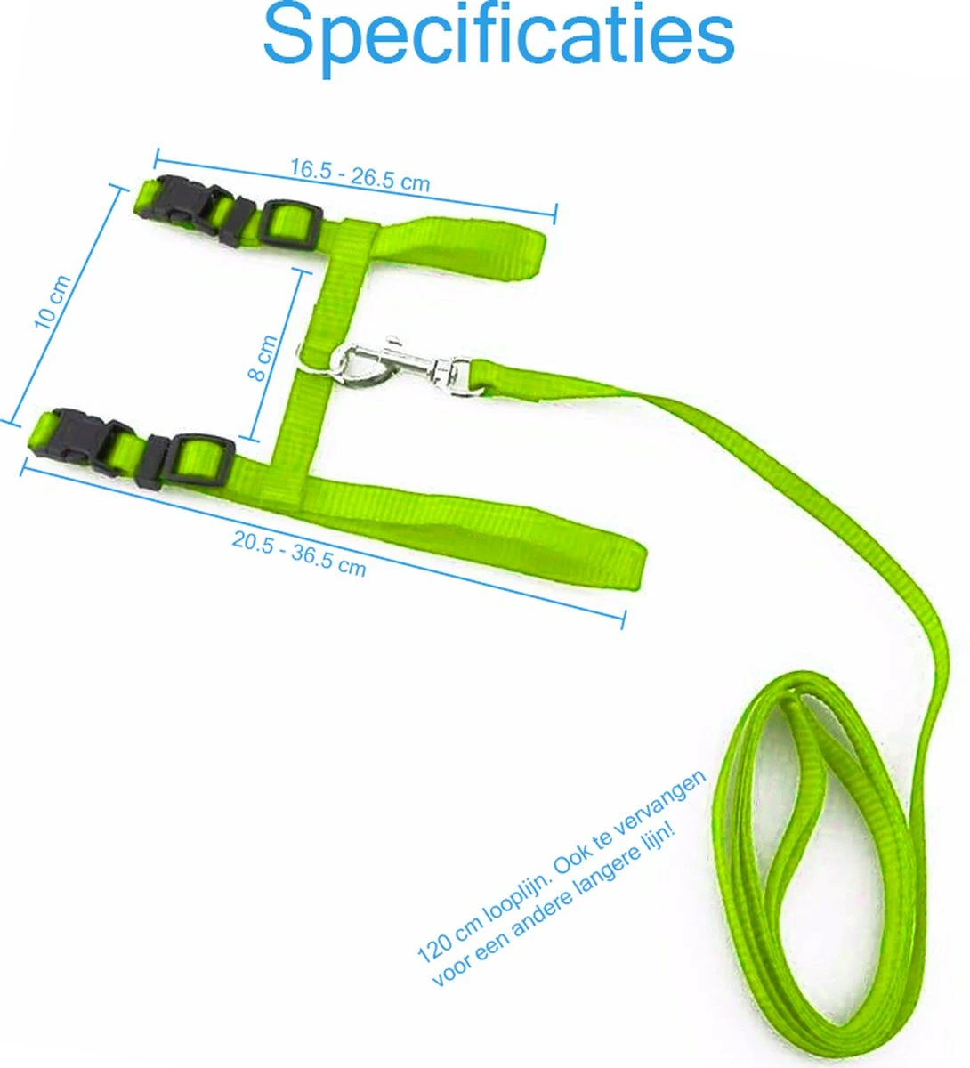Kattentuigje Met Looplijn Kattenharnas Kittentuigje Kattenriem Met Looplijn Kat Kitten Tuigje Verstelbaar - Groen 5 Kattentuigje Met Looplijn Kattenharnas Kittentuigje Kattenriem Met Looplijn Kat Kitten Tuigje Verstelbaar - Groen - Afbeelding 3