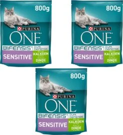 Purina One Bifensis Sensitive Rijk Aan Kalkoen En Rijst 800 Gram X 3