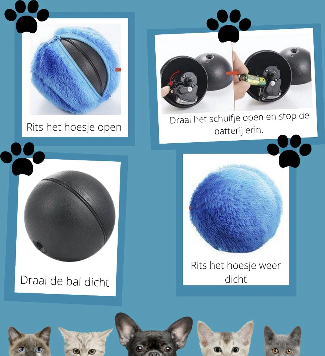 Merkloos Magic Roller Ball – Honden Speelgoed – Kattenspeeltjes - Honden Speeltjes - Kattenspeelgoed - INCLUSIEF BATTERIJ 9 Merkloos Magic Roller Ball – Honden Speelgoed – Kattenspeeltjes - Honden Speeltjes - Kattenspeelgoed - INCLUSIEF BATTERIJ - Afbeelding 7