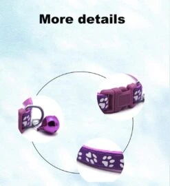 Merkloos Kattenhalsband Met Belletje - Verstelbaar - 19 / 32 Cm - Kattenbandje - Halsband Kat - Cat - Kitten - Katten Halsband - Paars -Huisdier Verkoop 1096x1200 6