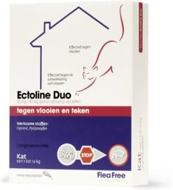 Flea Free Ectoline Duo Kat - Tegen Vlooien En Teken - 2 Pipetten -Huisdier Verkoop 1097x1200 1