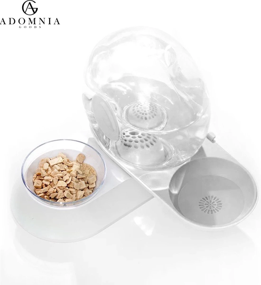 AdomniaGoods - Automatische Katten Voerbak - Antislip Honden Voerbak - Unique Transparant/grijs Design - Altijd Hygiënisch Schoon Water! 3 AdomniaGoods - Automatische Katten Voerbak - Antislip Honden Voerbak - Unique Transparant/grijs Design - Altijd Hygiënisch Schoon Water!