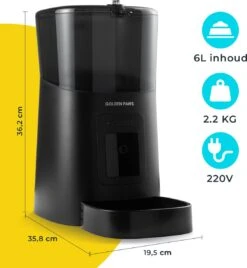 GoldenPaws Automatische Voerbak - Kat En Hond - Zwart - Met Verstelbare Camera - Voerautomaat Met Smartphone Besturing - Voerinhoud 6 Liter -Huisdier Verkoop 1104x1200 2