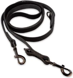 Multifunctionele Hondenriem - 220cm - Volledig Zwart - Leren Hondenriem - 100% Volnerfleer - Hondenriem Leer -Huisdier Verkoop 1121x1200 1