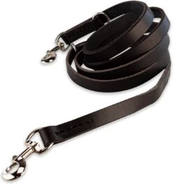 Multifunctionele Hondenriem - 220cm - Zwart - Leren Hondenriem - 100% Volnerfleer - Hondenriem Leer - Leiband Hond -Huisdier Verkoop 1122x1200