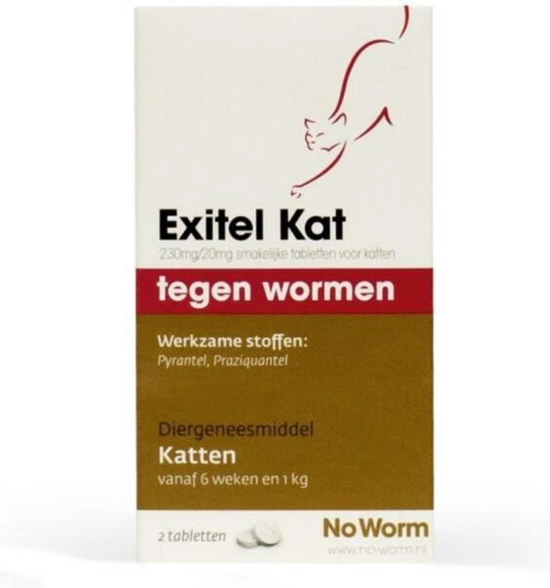 Exitel No Worm Ontwormingsmiddel - Kat 2 Tabl 3 Exitel No Worm Ontwormingsmiddel - Kat 2 Tabl