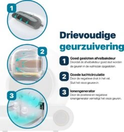 BOME Automatische Kattenbak - Zelfreinigende Kattenbak - Met App En Touchscreen - 65L 16 BOME Automatische Kattenbak - Zelfreinigende Kattenbak - Met App En Touchscreen - 65L -Huisdier Verkoop 1128x1200 9