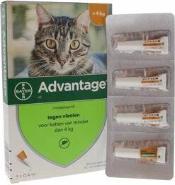 Bayer Advantage 40 Tegen Vlooien - <4kg - 4 X 0,4 Ml - Adult 26 Bayer Advantage 40 Tegen Vlooien - <4kg - 4 X 0,4 Ml - Adult -Huisdier Verkoop 1132x1200 10
