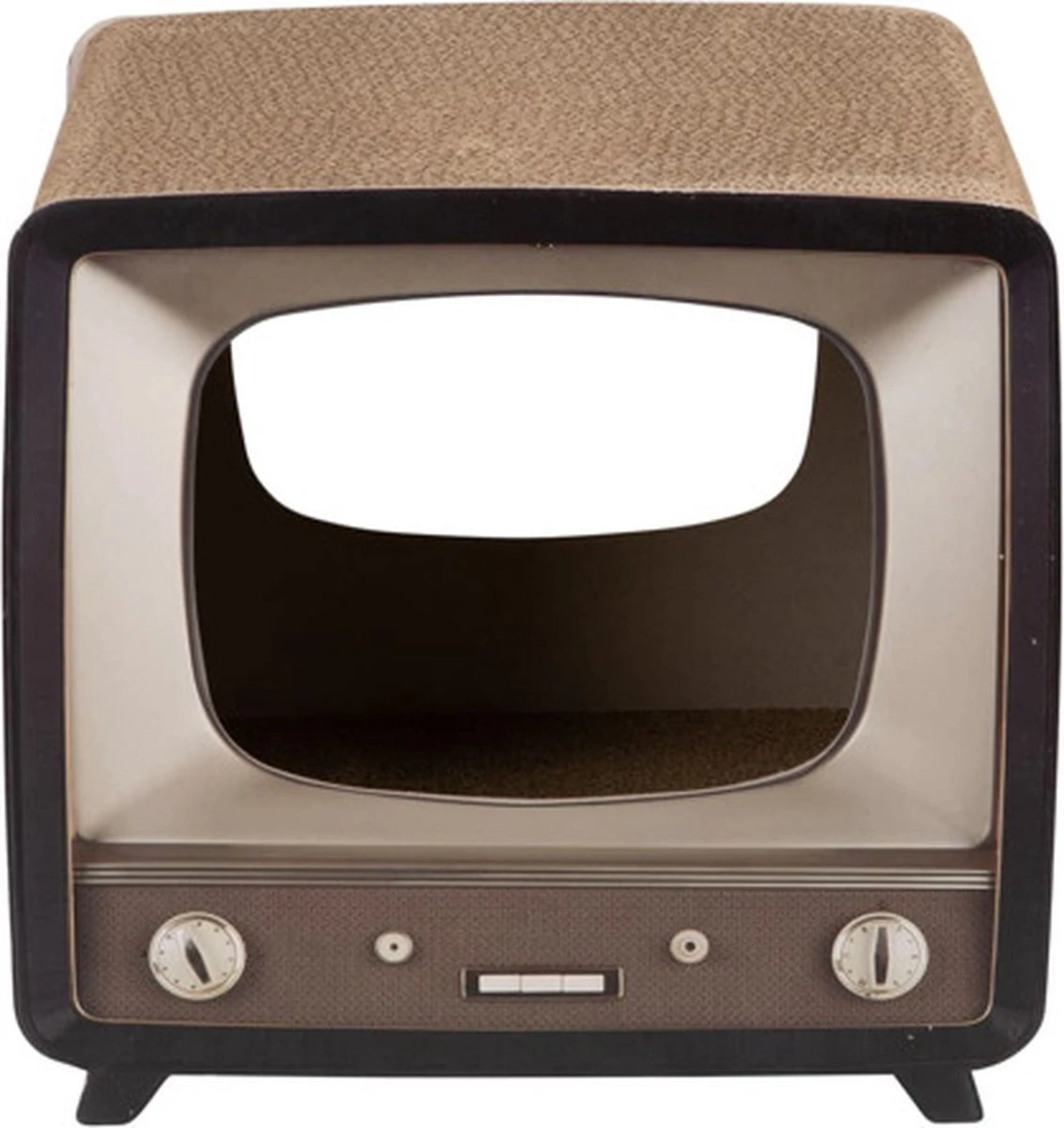 District 70 TELLY - Retro TV Krabmeubel - Instagrammable Kartonnen TV Voor Katten - 39 X 27 X 37 Cm 6 District 70 TELLY - Retro TV Krabmeubel - Instagrammable Kartonnen TV Voor Katten - 39 X 27 X 37 Cm - Afbeelding 4