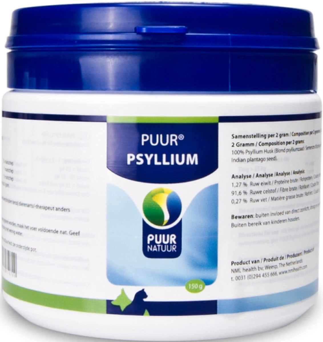 Puur Psyllium Voor Hond En Kat - 1 St à 150 Gr 7 Puur Psyllium Voor Hond En Kat - 1 St à 150 Gr - Afbeelding 5