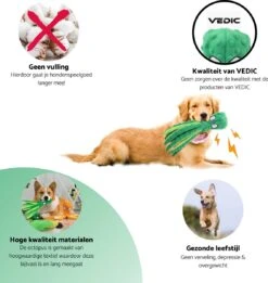 VEDIC® - Octopus Honden Knuffel Set Van 4 - Piepspeelgoed - Geen Vulling - 32CM - Groen/Blauw/Oranje/Roze 9 VEDIC® - Octopus Honden Knuffel Set Van 4 - Piepspeelgoed - Geen Vulling - 32CM - Groen/Blauw/Oranje/Roze -Huisdier Verkoop 1135x1200 7