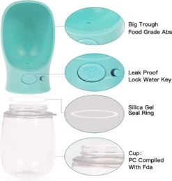 Merkloos Honden Waterfles 550ml - Honden Fles Water - Honden Bidon - Honden Drinkfles -Huisdier Verkoop 1138x1200 4