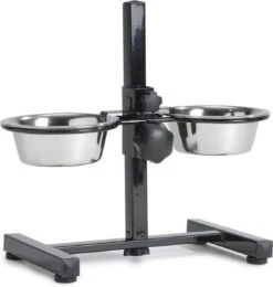 Beeztees Standaard - Dinerset Hond - Zwart - 13 Cm