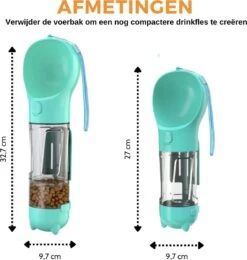 Merkloos 3 In 1 Honden Drinkfles - 350ml - Incl. Poepzakjes & Polsband- Lek Vrij - Voor Onderweg - Honden Bidon - Waterfles -Huisdier Verkoop 1140x1200 1