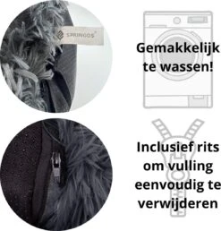 Hondenmand | Superzacht En Luxe | Wasbaar | Donut | Fluffy | Hondenkussen | 60cm | Grijs -Huisdier Verkoop 1151x1200 11