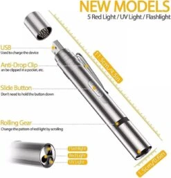 Laserpen - Oplaadbaar Met USB - Rode Laser - RVS Zilver - UV - Zaklamp - LED - Kat - Katten Speeltjes - Kattenspeelgoed - 7 Verschillende Standen -Huisdier Verkoop 1152x1200 15