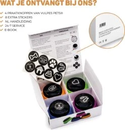 Vulpes Pets® PRO Praatknop Voor Honden - Dogbuttons - Laat Uw Huisdier Spreken - Hondenspeelgoed - Honden Training - Incl. E-Book & Trainingsstickers 17 Vulpes Pets® PRO Praatknop Voor Honden - Dogbuttons - Laat Uw Huisdier Spreken - Hondenspeelgoed - Honden Training - Incl. E-Book & Trainingsstickers -Huisdier Verkoop 1153x1200 9