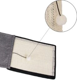 Merkloos Krabmat Voor Katten - Wit / Grijs - 117 X 23 Cm - Bankbeschermer - Krabplank Met Speelbal - Krab Lounge Voor Katten Krabplank - Krabtapijt Voor Kat -Huisdier Verkoop 1154x1200 15