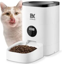 Bowkam Automatische Voerbak – Voerbak – Voerautomaat - Voerbak Kat – Voerbak Hond - Voerautomaat Kat – Wit
