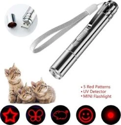 Merkloos Laserpen - Daily Accessoires - USB Oplaadbaar - Kattenspeeltjes - Laserlampje - 7 Verschillende Standen - RVS Zilver - Zaklamp - UV Lamp – Kattenspeelgoed -Huisdier Verkoop 1167x1200 9