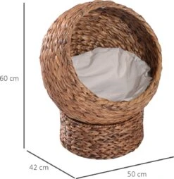 PawHut Kattenmand Rotan Kattennest Kattenbed Met Kussen Huisdierbed Bruin D30-104 21 PawHut Kattenmand Rotan Kattennest Kattenbed Met Kussen Huisdierbed Bruin D30-104 -Huisdier Verkoop 1168x1200 18