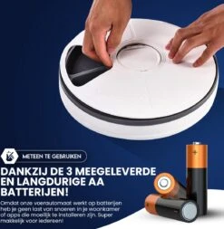 Quality4Less™ - Automatische Voerbak Kat En Hond - Volledig Automatisch - 6 Verschillende Maaltijden - Wit - Inclusief Batterijen -Huisdier Verkoop 1172x1200 3
