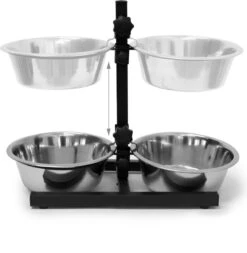 Relaxdays Hondenvoerbak Op Standaard - In Hoogte Verstelbaar - Dubbele Voerbak - Hondenbak - 2 X 2,15 Liter -Huisdier Verkoop 1172x1200 4