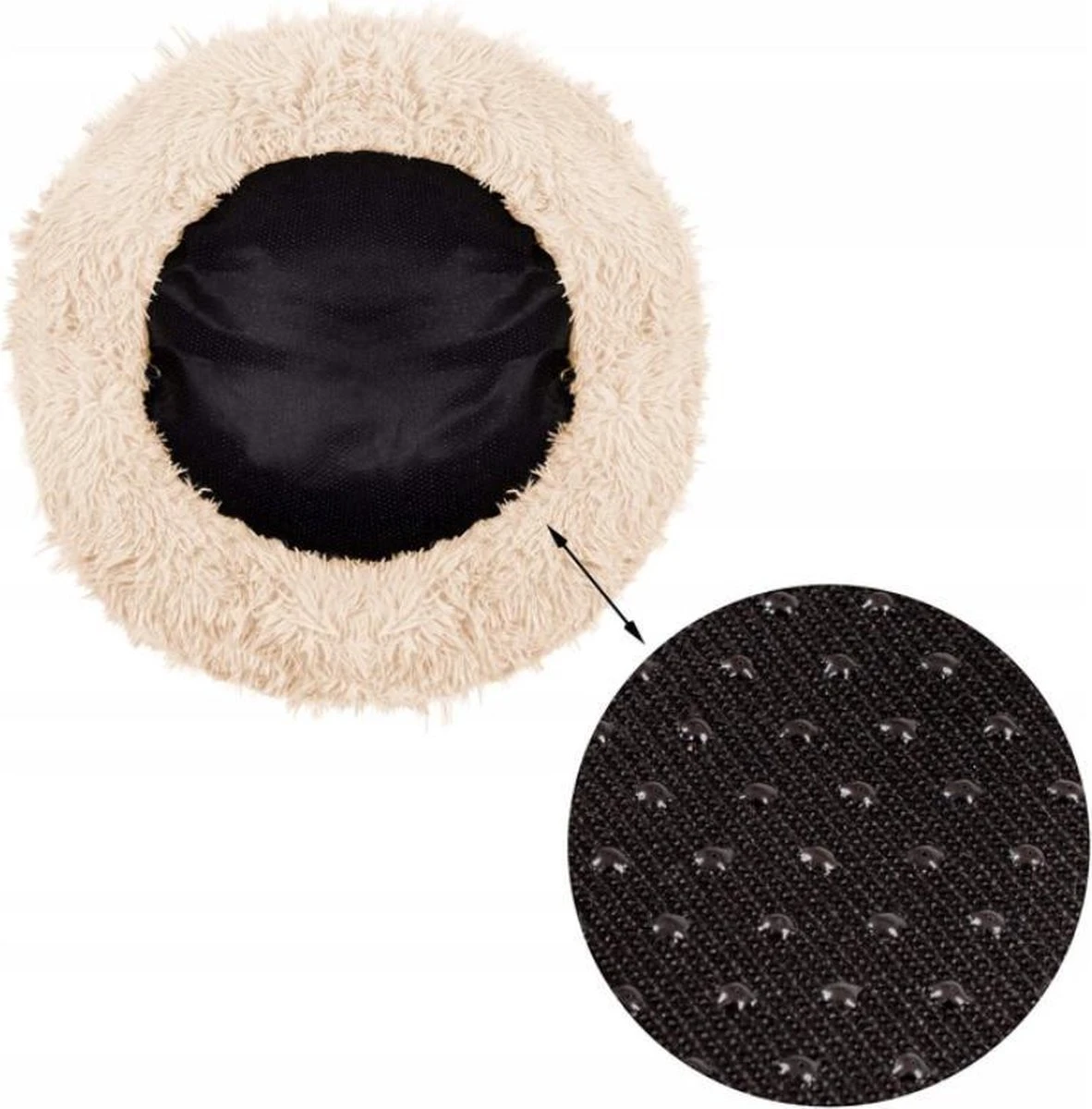 Springos Hondenmand | Superzacht En Luxe | Wasbaar | Donut | Fluffy | Hondenkussen |40 CM | Ecru 7 Springos Hondenmand | Superzacht En Luxe | Wasbaar | Donut | Fluffy | Hondenkussen |40 CM | Ecru - Afbeelding 5