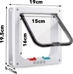 DOWO® - Kattenklep - Kattenluik - Kattenluikje - 4-weg Magneetsluiting Huisdierklep, Eenvoudige Installatie Kattendeur Huisdierendeur Aan De Muur, Houten Deur, Upvc Binnendeur, Baksteenwanden, Houten Deuren (M - Buitenmaat 19 X20 Cm) 15 DOWO® - Kattenklep - Kattenluik - Kattenluikje - 4-weg Magneetsluiting Huisdierklep, Eenvoudige Installatie Kattendeur Huisdierendeur Aan De Muur, Houten Deur, Upvc Binnendeur, Baksteenwanden, Houten Deuren (M - Buitenmaat 19 X20 Cm) -Huisdier Verkoop 1183x1200 16