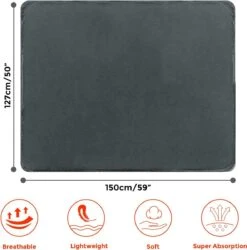 Hondendeken, Fleece, Waterdicht, Wasbaar, Hondenmat, Huisdier, Warme Zachte Deken Voor Hondendeken, Kattendeken, Deken Voor Katten En Honden, Waterdichte Deken Voor Bank, Bed, 150 X 127 Cm -Huisdier Verkoop 1185x1200 5