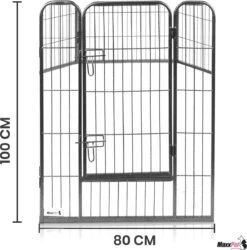 MaxxPet Puppyren - Hondenbench - Hondenren- Puppyren Met 8 Kennelpanelen - Staal -80 X 100 Cm Ø 210 Cm -Huisdier Verkoop 1186x1200 5