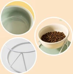 GIZMO 2x Voerbak Kat/Hond (Groot) - 800ML - Donkergroen - Keramische Drink- & Voerbakken Met Standaard - 17.5 Cm - 2 Stuks -Huisdier Verkoop 1188x1200 5