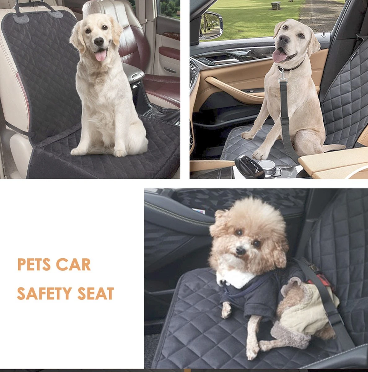 Handyworld - Hondenzit - Stijlvolle Bench Auto - Hond - Handig - Draagbaar - Zwart 7 Handyworld - Hondenzit - Stijlvolle Bench Auto - Hond - Handig - Draagbaar - Zwart - Afbeelding 5