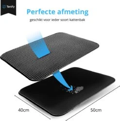 Tenify Kattenbakmat + Extra Kattenbak Schepje - 40 X 50 Cm - Waterdicht - Dubbele Laag - Honingraatstructuur - Uitloopmat - Mat -Huisdier Verkoop 1189x1200 19