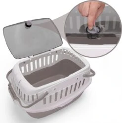 Nobleza 41WSJ - Reisbench - Reismand - Transportbox - 58 X 40 X 42.5 Cm - Grijs -Huisdier Verkoop 1190x1200 15