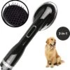 RoiPets® Hondenfohn 2 In 1 – 1000W - Honden Droger – Met Borstel - Waterblazer - Haar Verzorging - Honden Borstel Zwart - Honden/Katten/Dieren